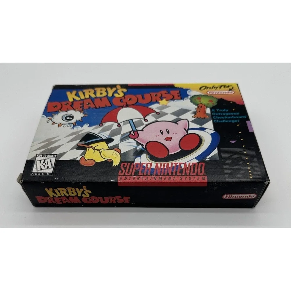 KIRBY'S DREAM COURSE SNES CIB COMPLETE TESTED AUTHENTIC EXCELLENT CONDITION